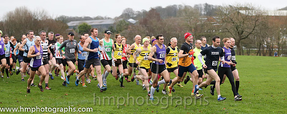 Start of the Women's and Veteran Men's Race at the Malcolm Cup at Ballyclare