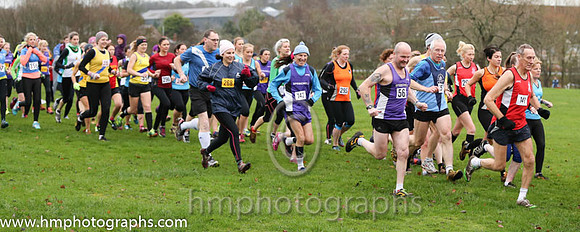 Start of the Women's and Veteran Men's Race at the Malcolm Cup at Ballyclare