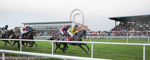 08th Hannah Huxwell and Mr N Gault ( 8 , blue and yellow check ) Trainer - H Smyth , Owner - H Smyth
