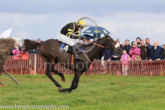 02nd SUN SPIDER and R O Harding ( 4 , BLACK,yellow braces; black  yellow hooped sleeves; yellow cap ) Trainer: John Joseph Hanlon,, Owner : Rachel O'Neill
