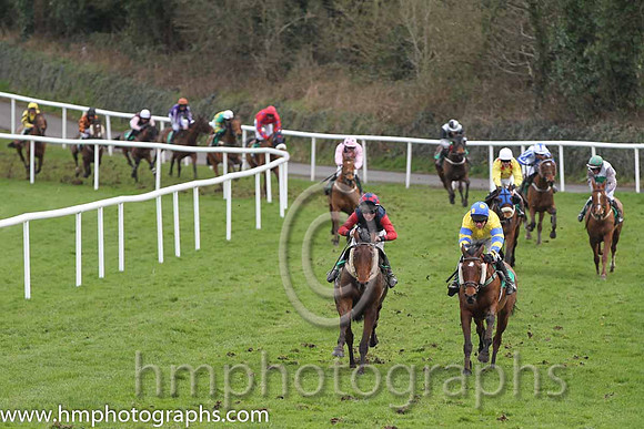 01 Hidden Horizons & P Carberry - winners (11, yellow, blue & yellow hooped sleeves ) & 02 Unoccupied & P T Enright - 2nd (9, blue, red sleeves) - - FT8E4397-30