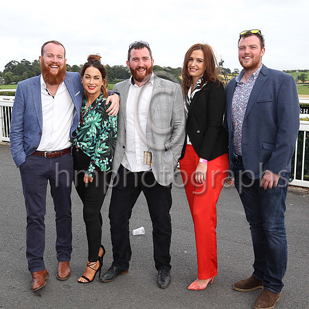 Eamon Ray Mulholland, Jenny Wilson, Phil Jefferson, Jessica Armstrong and Richard Armstrong at Downpatrick Races