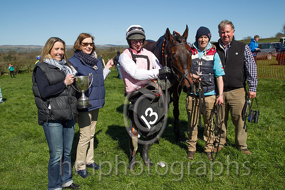 01st Kinley ( 13 )  N McParlan - Trainer : I R Ferguson - pink, black hollow box