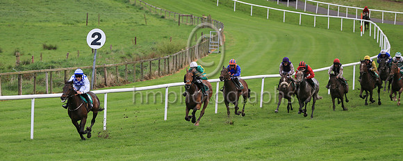 01st BUILDING BRIDGESand Mr O. McGill (7) ( 4 , blue and white check ) Trainer - GARY MCGILL , Owner - Taphouse Syndicate