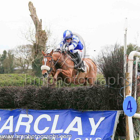01st LA FELINE (FR) and Derek O'Connor ( 1 , ROYAL BLUE,white chevron; white sleeves,royal blue chevrons; white  royal blue qtd cap ) Trainer: Sam Curling , Owner : J. O'Leary