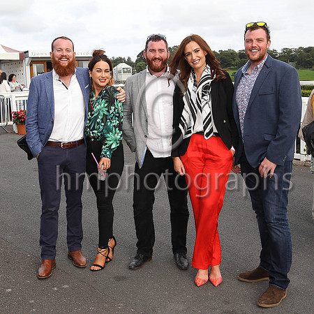 Eamon Ray Mulholland, Jenny Wilson, Phil Jefferson, Jessica Armstrong and Richard Armstrong at Downpatrick Races