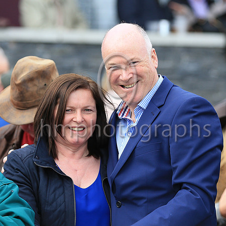 John McKinstry and wife Nicola at Downpatrick Races