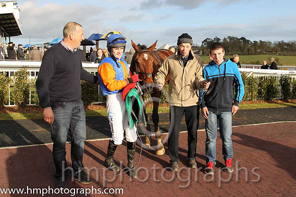Race 5 1st - Magical Mother (IRE) (8 ) Jockey: K C Sexton - Trainer: J Beamish - blue, orange stripe