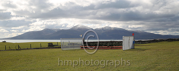 Tyrella Point to Point Course with the Mountains of Mourne as a backfrop