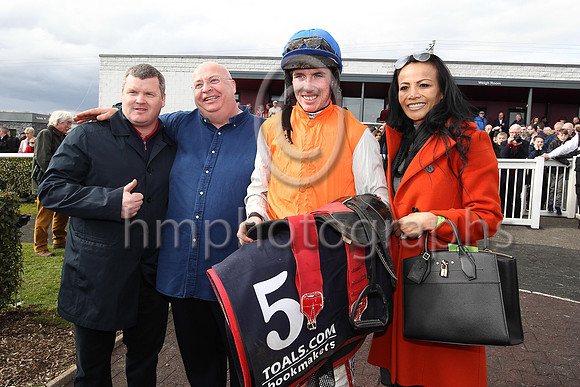01st Poormans Hill and J W Kennedy ( 5 , orange ) Trainer - G Elliott , Owner - Vincent Caldwell  Mrs Kathleen Caldwell