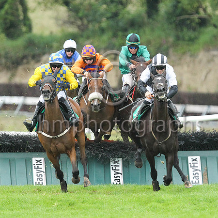 01st James Boru and C J Orr ( 6 , orange, purple chevrons ) Trainer - N C Kelly , Owner - Victor McCrea