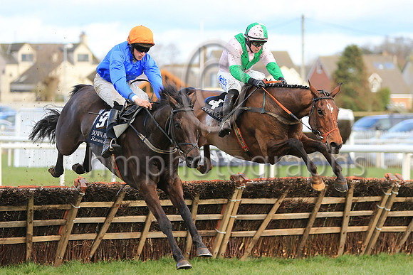 01st The White Volcano and C D Maxwell ( 9 , blue, orange cap ) Trainer - J Woods , Owner - Philip White