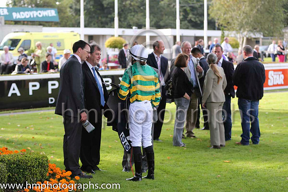 Debrief in parade ring to JP McManus