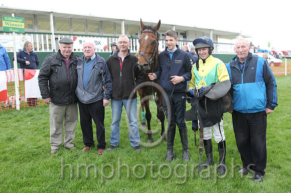 01st Cousin Bill ( 4 ) and N McParlan - Trainer : Sean McParlan - yellow, green diabolo