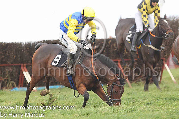 SHIPWRECK and N McParlan ( 9 , ROYAL BLUE  YELLOW HOOPS; yellow sleeves; yellow cap ) Trainer: C.A. McBratney , Owner : Templeburn Racing Syndicate