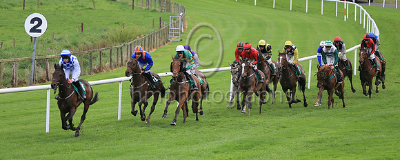01st BUILDING BRIDGESand Mr O. McGill (7) ( 4 , blue and white check ) Trainer - GARY MCGILL , Owner - Taphouse Syndicate