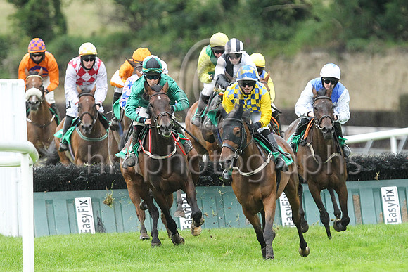 01st James Boru and C J Orr ( 6 , orange, purple chevrons ) Trainer - N C Kelly , Owner - Victor McCrea