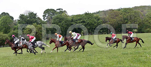 Cairncastle , Fell, Jockey J D Moore leads the group - CU2D4804-e
