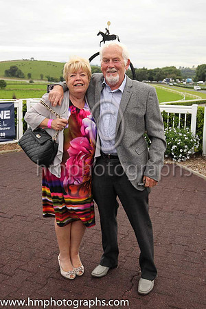 Mabel and Norman Richmond at Downpatrick Racecourse Ladies Day Meeting.Mabel is a cousin of the late Dr E F Logan OBE.