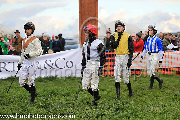 Jockies in the parade ring at The Route P2P