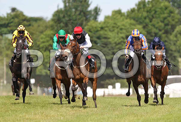 Customary Chorus 5th, Jockey W J Supple , Edallora (Green) 3rd, Stroke of Love ( Red Cap) Winner, Jockey P J Smullen , Dance on By 2nd Jockey C o'Donoghue & Fit for a Queen 4th - FT8E1551-e