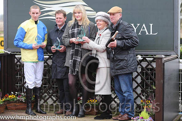 Mark Walsh, Colin Bowe - trainer, Miss Maria Kavanagh - owner, Mrs P Sloan - WKD and Harry Kavanagh