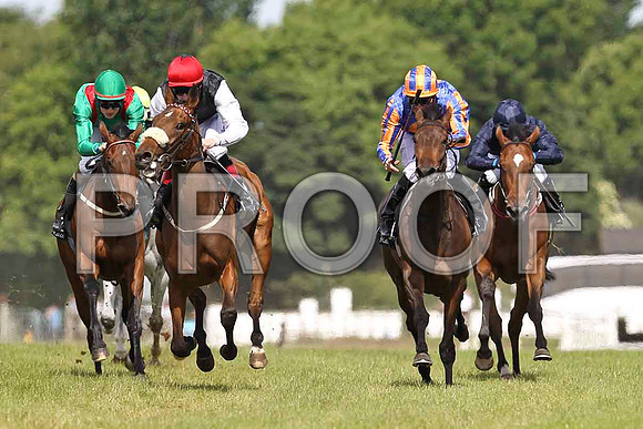 Edallora (Green) 3rd, Stroke of Love ( Red Cap) Winner, Jockey P J Smullen , Dance on By 2nd Jockey C o'Donoghue & Fit for a Queen 4th - FT8E1550-e