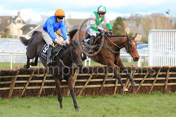 01st The White Volcano and C D Maxwell ( 9 , blue, orange cap ) Trainer - J Woods , Owner - Philip White