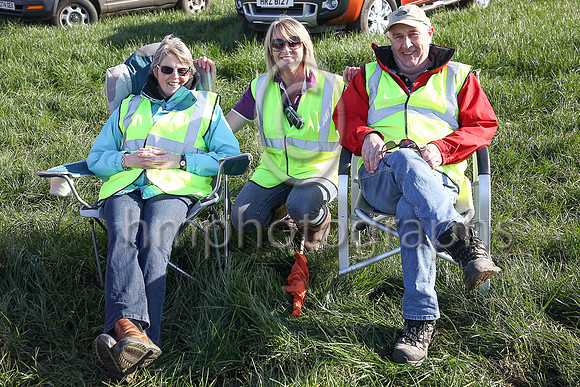 Muriel Campbell, Stephanie Campbell and Alan Campbell of Dirraw Farm Equestrian Centre at Finroy enjoying the sunshine at the Route P2P at Portrush