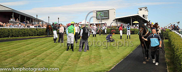 The parade ring at Downpatrick Racecourse Ladies Day