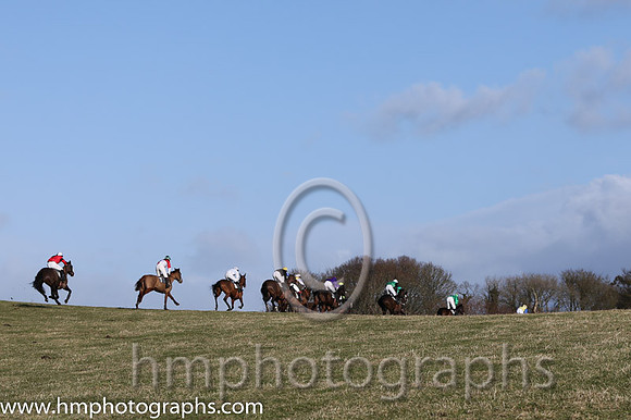 Blue sky at Tyrella Point to Point