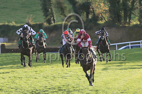 01st Flanking Maneuver and Mr F Maguire ( 2 , maroon, white star ) Trainer - N Meade , Owner - Gigginstown House Stud