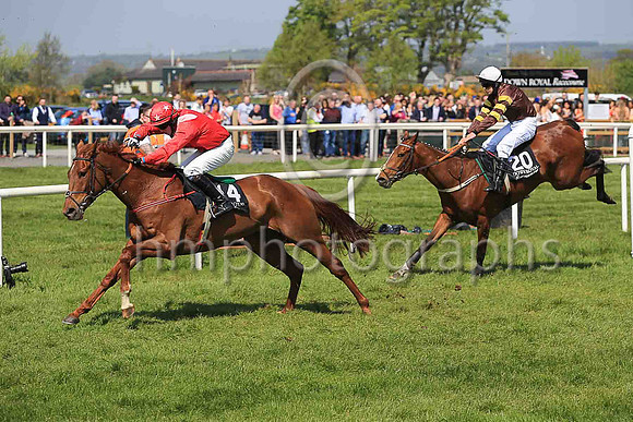 04th Probing and D Robinson ( 14 , red, pink epaulettes ) Trainer - H de Bromhead , Owner - Mrs Heather de Bromhead