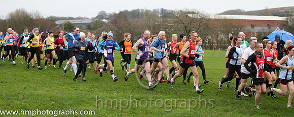 Start of the Women's and Veteran Men's Race at the Malcolm Cup at Ballyclare