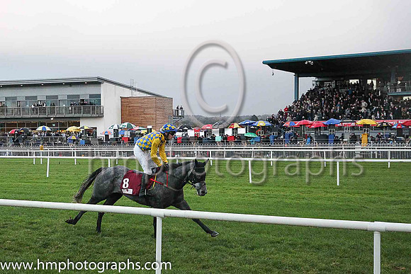 08th Hannah Huxwell and Mr N Gault ( 8 , blue and yellow check ) Trainer - H Smyth , Owner - H Smyth