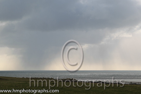 Shower in the Irish Sea off Tyrella