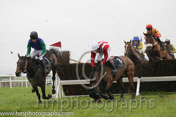 06 Tyrone House and Mr M Watson - - 06th (1 ,blue, green sleeves ) Trainer - R K Watson  08 Kerrib Castle and Mr M McConville - F - 08th (3 ,red and white stripes ) Trainer - Stephen McConville