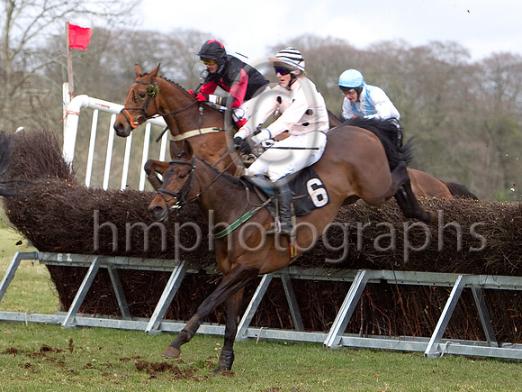 Second Race - Weir Madgic(GB) Black second, jockey C Cully, Ciannte (6) Fell, jockey B G Crawford & Young Celebrity (Light Blue) Third , jockey N McParlan- CU2D7069-e3a4j