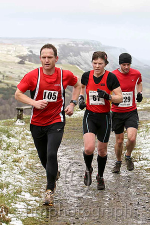 Stephen Kennedy , Larne AC , 64th overall in 43.44 , Anne Sandford - Newcastle AC , 2nd woman in 42.14 & Nicky McPeake , U/A - 47th Overall in 41.50 -  FT8E8159-e