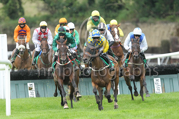 01st James Boru and C J Orr ( 6 , orange, purple chevrons ) Trainer - N C Kelly , Owner - Victor McCrea
