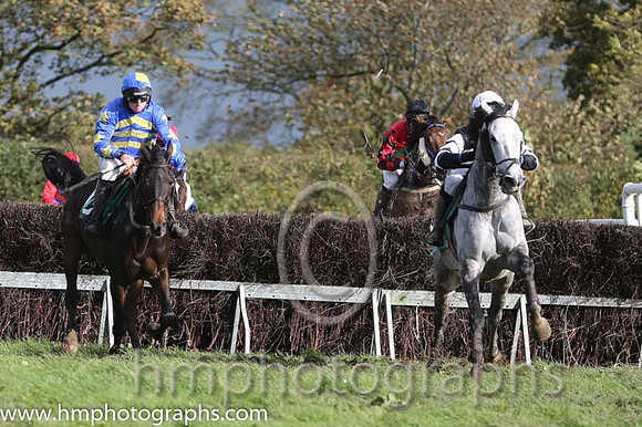 01 Hillview Lad and J J Codd - - 01st (10 ,blue, yellow chevrons ) Trainer - M O Quigley  09 PharaWayDante and R James - PU - 09th (13 ,white and black hoops ) Trainer - Jason Cairns