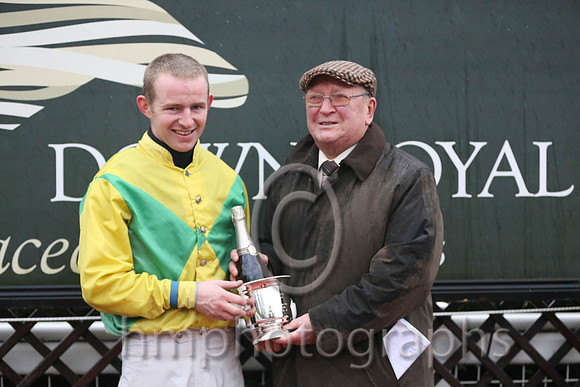 R5 Mr N McParlan received his prize after winning on Drumlee Lad at Down Royal