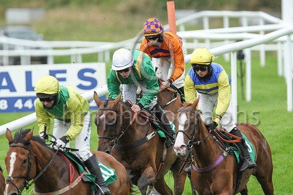01st James Boru and C J Orr ( 6 , orange, purple chevrons ) Trainer - N C Kelly , Owner - Victor McCrea