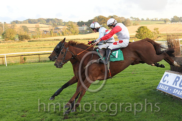 01st The Mooch ( 4 , light blue and maroon hoops ) and Donagh Meyler (7) - Trainer : Paul Nolan - Owner : R.G. Englishn