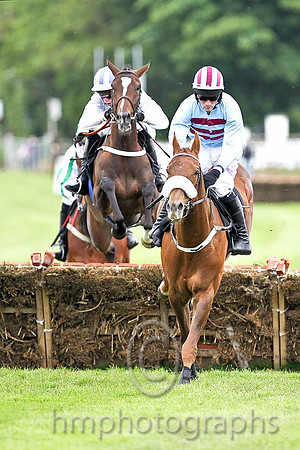 R2 - Saponara (white, royal blue hoop), winner Jockey P D Kennedy  & Time Machine 2nd, Jockey B T O'Connell  - FT8E0399-e