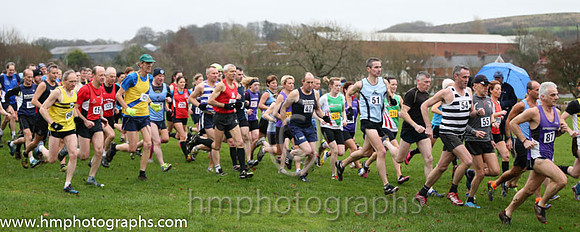 Start of the Women's and Veteran Men's Race at the Malcolm Cup at Ballyclare
