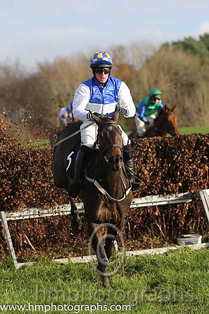 05 HowWouldSheNo and M J Lynch - PU - 05th (6 ,royal blue, white hoop ) Trainer - George Stewart