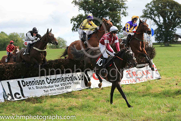 02nd STORM IN DECEMBER and R O'Harding ( 10 ,maroon, white sleeves ) Trainer: John Joseph Hanlon,, Owner : Syndicate Forever Never