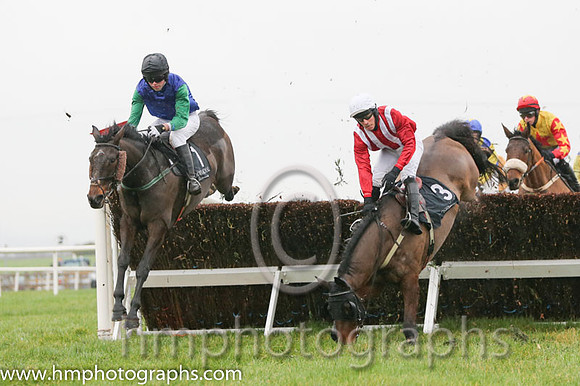 06 Tyrone House and Mr M Watson - - 06th (1 ,blue, green sleeves ) Trainer - R K Watson  08 Kerrib Castle and Mr M McConville - F - 08th (3 ,red and white stripes ) Trainer - Stephen McConville