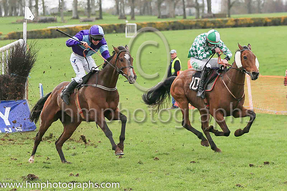 01st FAITH LOVING (FR) and N McParlan ( 7 , PURPLE  LIGHT BLUE QTD; purple sleeves,light blue armlet; purple  light blue qtd cap ) Trainer: Caroline McCaldin , Owner : Alan McCaldin